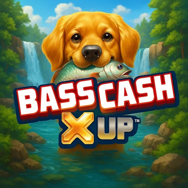 Bass Cash X UP logo by Alchemy Gaming at Crown Pokies CasinoBass Cash X UP