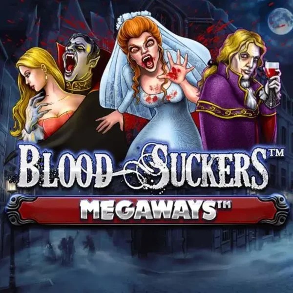 Blood Suckers Megaways online game logo by Red Tiger Gaming on crown-pokiescasino.com