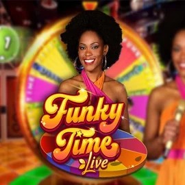 Funky Time online game logo by Evolution on crown-pokiescasino.com