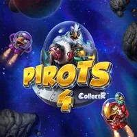 Pirots 4 slot logo by ELK Studios at Crown Pokies Casino