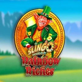 Slingo Rainbow Riches logo by Gaming Realms Crown Pokies Casino