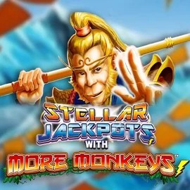 Stellar Jackpots with More Monkeys logo by Lightning Box Game Crown Pokies Casino
