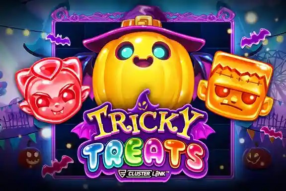 Tricky Treats online game logo by Push Gaming on crown-pokiescasino.com